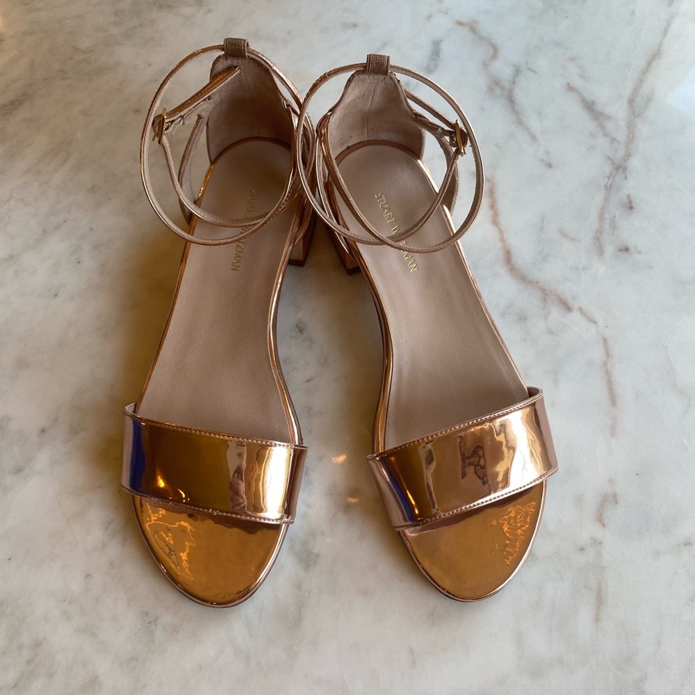 Stuart Weitzman Peewee Beige Glass heels - Picture 3 of 8